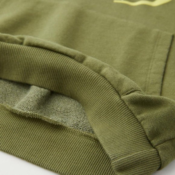 NWT Zara boys green graphic hoodie sweatshirt sweater size 12-18 18-24 months - Picture 3 of 6